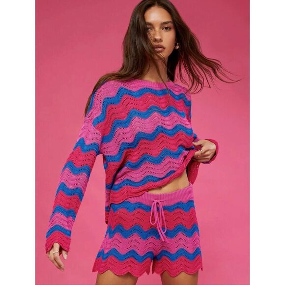 Beach Riot Beach Sweater in Orchid Wave Size S - Picture 3 of 8